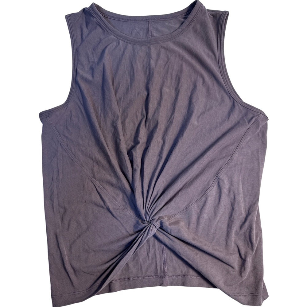 Lululemon Crescent Tank Top Front Twist Graphite Purple Womens size 6 Athletic